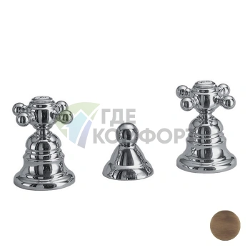 Смеситель для биде FIMA Carlo Frattini Elizabeth бронза с донным клапаном (F5102BR) - фото 1