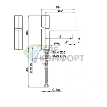 Смеситель для раковины Fantini Milano с высоким изливом, хром (31 02 3003WF) - фото 2
