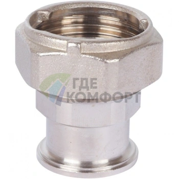 Разъемное соединение с плоским уплотнением и обратным клапаном 3/4, никелированное Stout - фото 4