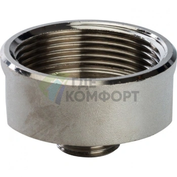 Переходник STOUT ВН 1 1/2 x 1/2 внутренняя/наружная резьба никелированный - фото 3