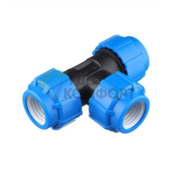 Тройник 50 ПНД Политэк - фото 1