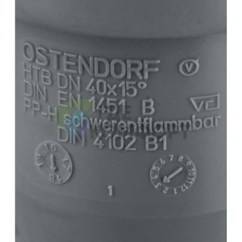 Отвод канализационный HTB 40 15° Ostendorf - фото 3