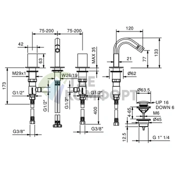 Рычаг для смесителя Fantini Venezia в цвете «Золото» (29 01 N448) - фото 2