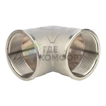 Угольник Stout внутренняя/внутренняя резьба латунный ВВ 2 никелированный - фото 1