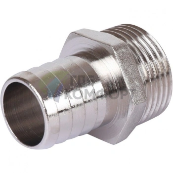 Штуцер НР 1x25, никелированный Stout - фото 2