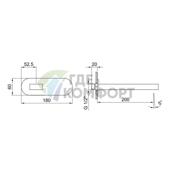 Fantini Mare: Настенный излив для ванны в хроме (51 02 1045) - фото 2