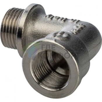 Угольник STOUT с упором внутренняя/наружная резьба 3/8 никелированный - фото 2