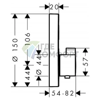 Термостат Hansgrohe ShowerSelect S 15744000 — Идеальная Температура Душа - фото 2