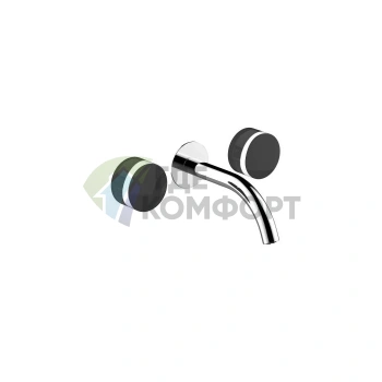 Смеситель для раковины Fantini Nice встраиваемый на 3 отверстия, хром (65 02 S213SB) - фото 1