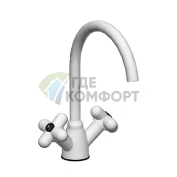 Смеситель для раковины Fantini I Balocchi: белый матовый, 1 отверстие, излив 180 мм (60 29 0550F) - фото 1