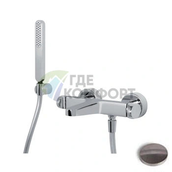 Смеситель для ванны FIMA Carlo Frattini Next с душевым комплектом, брашированный никель (F3934SN) - фото 1