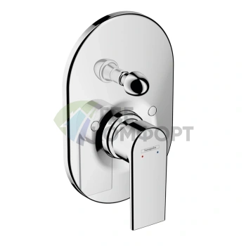 Встраиваемый смеситель для ванны Hansgrohe Vernis Shape с переключателем, хром (71458000) - фото 1