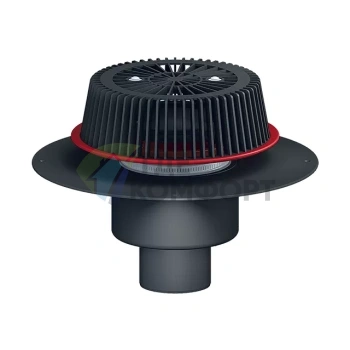 Воронка HL62.1FSafe для аварийного водостока-c фланцем-с электро обогревом и вертикальным выпуском - фото 1