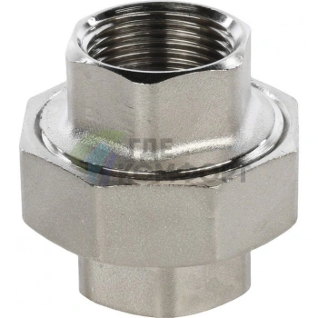 Разъемное соединение STOUT с внутренней резьбой американка ВB 3/4 никелированное - фото 2