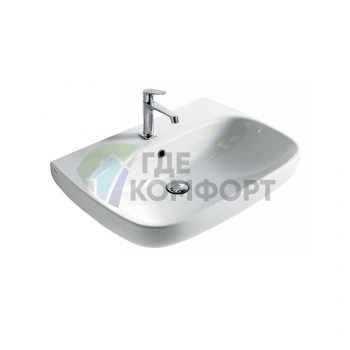 Раковина Globo Genesis подвесная 70х47х18см белая - фото 1