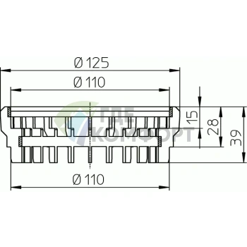 Дренажный фланец HL180 для приема потока воды - фото 2