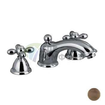 Смеситель для раковины FIMA Carlo Frattini Olivia бронза на 3 отверстия (F5011BR) - фото 1