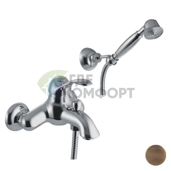 Смеситель для ванны FIMA Carlo Frattini с душевым комплектом, внешний монтаж, цвет бронза (F3304BR) - фото 1