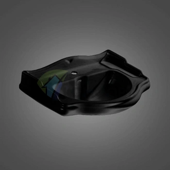 Раковина KERASAN Retro 73 73x54см с 1 отв цвет черный глянцевый с колонной (104704*1) - фото 2