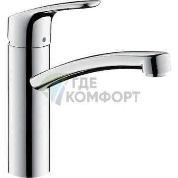 Смеситель Hansgrohe Focus 31806800 с выдвижной лейкой для кухни - фото 1