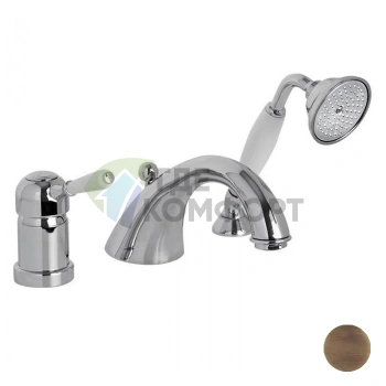 Смеситель для ванны FIMA Carlo Frattini Bell с ручным душем, бронза (F3374BR) - фото 1