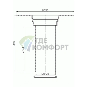 Надставной элемент HL65F из полипропилена-с резиновым кольцом - фото 2