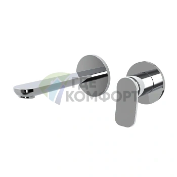 Смеситель для раковины Fima Carlo Frattini однорычажный встраиваемый с донным клапаном, хром (F3821X8CR) - фото 1