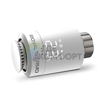 Термостат радиаторный электронный Royal Thermo Smart Heat, белый RTE 77.001 (Роял Термо) - фото 1