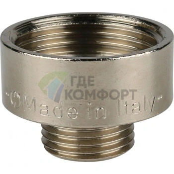 Переходник STOUT ВН 1 x 1/2 внутренняя/наружная резьба никелированный - фото 3