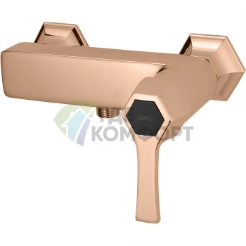 Смеситель для душа CISAL Cherie однорычажный в цвете розовое золото и черный (CH0004447E) - фото 1