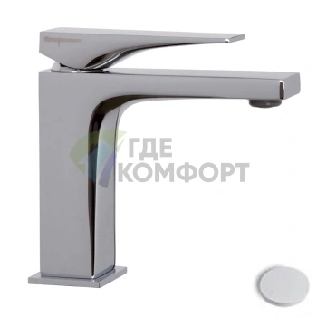 Смеситель для раковины FIMA Carlo Frattini Zeta белый матовый с донным клапаном (F3961NBS) - фото 1