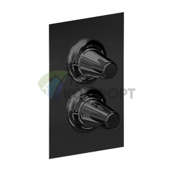 Термостатический смеситель для душа CISAL Vita встраиваемый, 3 выхода, матовый черный (VI0BT03040) - фото 1