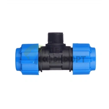 Тройник с наружной резьбой 32x1x32 ПНД Политэк - фото 1