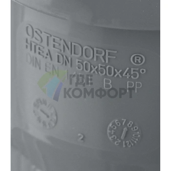 Тройник канализационный HTEA 50х50/45° Ostendorf - фото 3