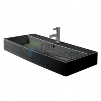 Раковина Duravit Vero для мебели с перел без отв под смеситель 1000x470мм Цвет Черный - фото 1