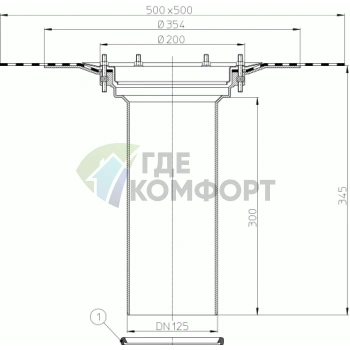 Надставной элемент HL65H с полимербитумным полотном и резиновым кольцом - фото 2