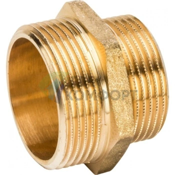 Ниппель STOUT НН переходной 1 1/2 х 1 1/4 латунный - фото 4