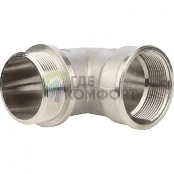 Угольник STOUT с упором внутренняя/наружная резьба 2 никелированный - фото 4