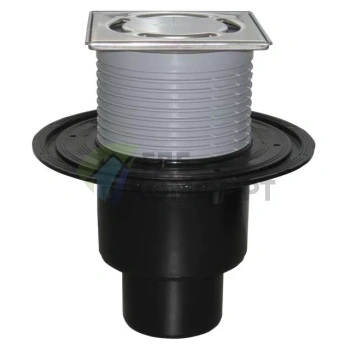 Трап HL310NPr-3000 с решеткой 115x115 мм-с сифоном Primus и вертикальным выпуском DN110/75/50 - фото 1