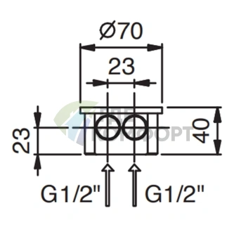 Механизм потолочного смесителя Fantini для раковины (47 00 P404A) - фото 2