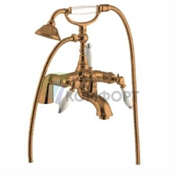 Смеситель для ванны FIMA|Carlo Frattini Herend с душевым комплектом, бронза (F5404BR) - фото 1