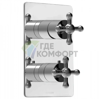 Термостат для душа Bossini Liberty встраиваемый с девиатором на 5 направлений, хром (Z00068.030) - фото 1