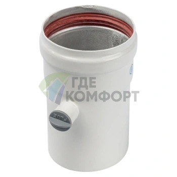 Труба Stout DN80 125 мм п/м с ревизионным патрубком SCA-0080-010125 - фото 1