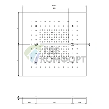 Накладная панель GESSI для потолочной душевой системы 500x500 мм Black Metal PVD (57016#706) - фото 2