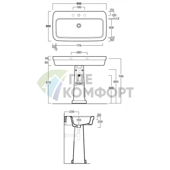 Пьедестал для раковины SIMAS Evolution EVO011bi/EVO012bi белый - фото 2