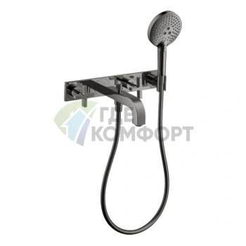 Смеситель для ванны AX Citterio в полированном черном хроме (39441330) - фото 1