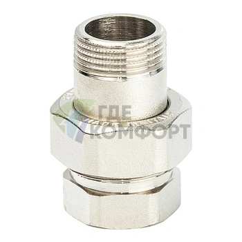 Разъемное соединение STOUT американка ВН с резиновым уплотнением 3/4 никелированное - фото 2