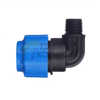 Уголок с наружной резьбой 25x1/2 ПНД Политэк - фото 1