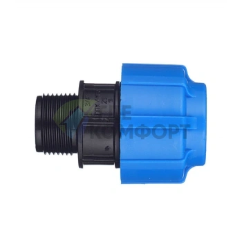 Муфта с наружной резьбой 25x3/4 ПНД Политэк - фото 2