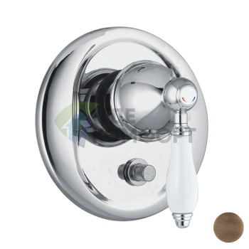 Смеситель для душа встроенный FIMA|Carlo Frattini с переключателем на 2 источника, бронза (F5409X2BR) - фото 1